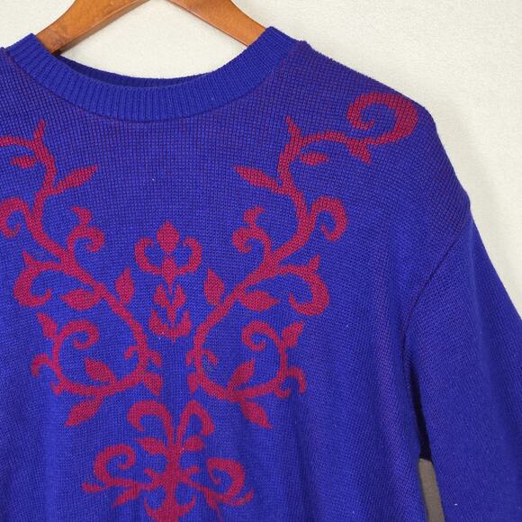 Vtg Sweater Southern Sweater Womens Large Purple Grandma Fall Autumn Grandmacore - Picture 7 of 12